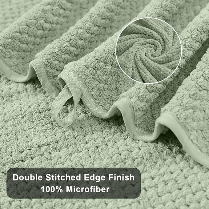Hand Towels Set 2 Pack-16“x31”, Ultra Soft Microfibers Bathroom Towel Set - Image 4