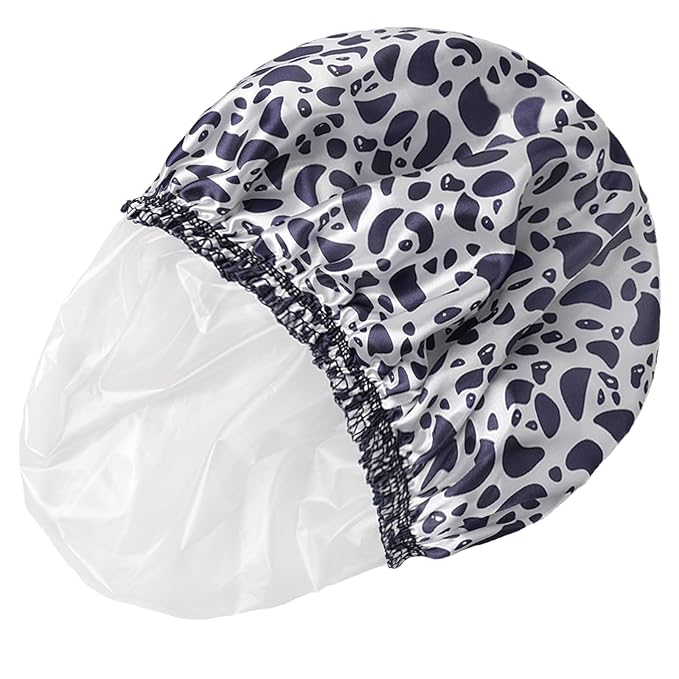 Shower Caps for Women, Double Layers Shower Cap Reusable Waterproof, Bathing - Image 8
