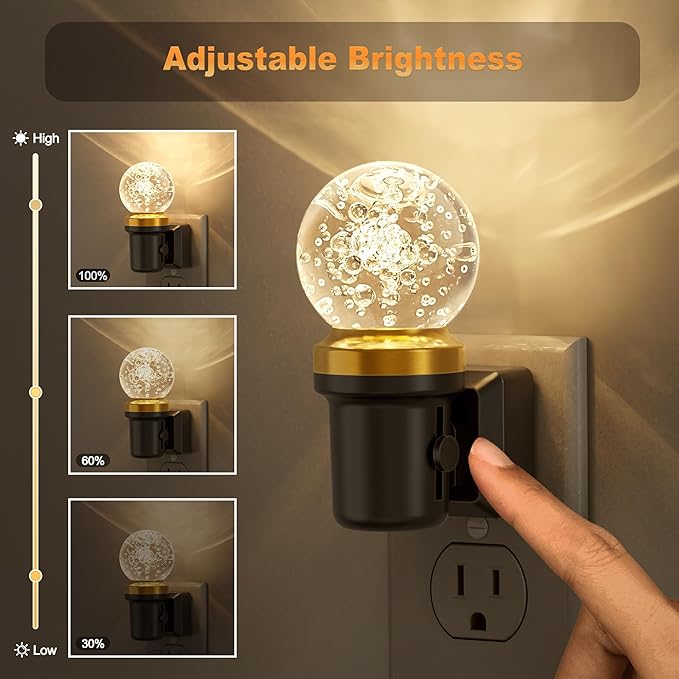JandCase Night Lights Plug into Wall, Dimmable Night Light Pulg in, Globular - Image 6