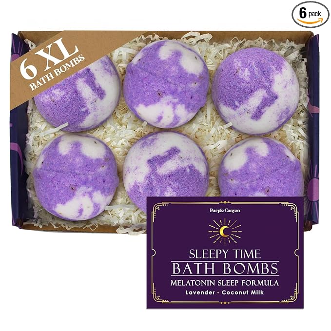 Purple Canyon Bath to Bed Natural Bath Bombs | Calming and Relaxing Sleep by PurpleCanyon
