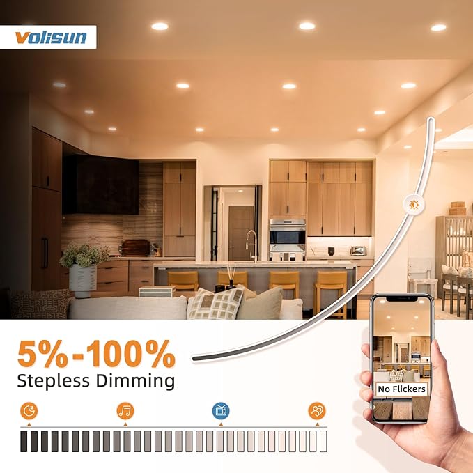 VOLISUN 12 Pack 3 Inch 5CCT Recessed Light - Image 6