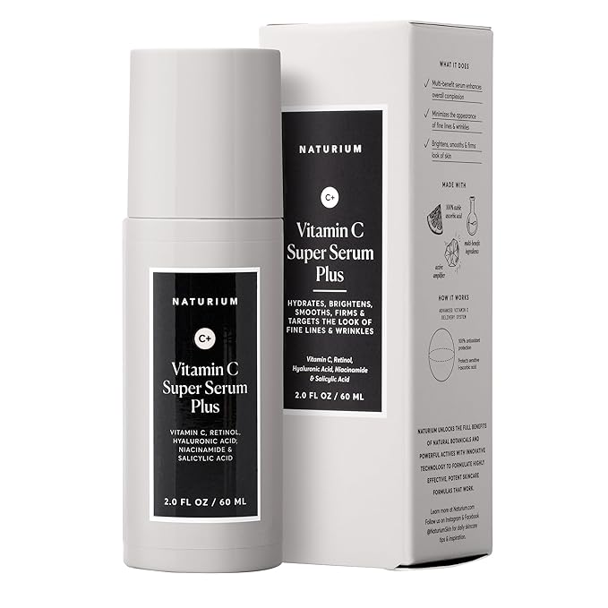 Naturium Vitamin C Super Serum Plus Jumbo, Smoothing Face Care, plus Retinol by Naturium