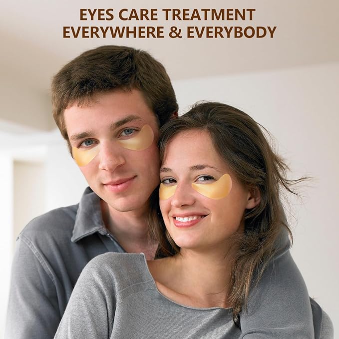 24K Gold Eye Mask 60Pcs, 5 Portable Golden Collagen Under Eye Patches, 30 Pairs - Image 6