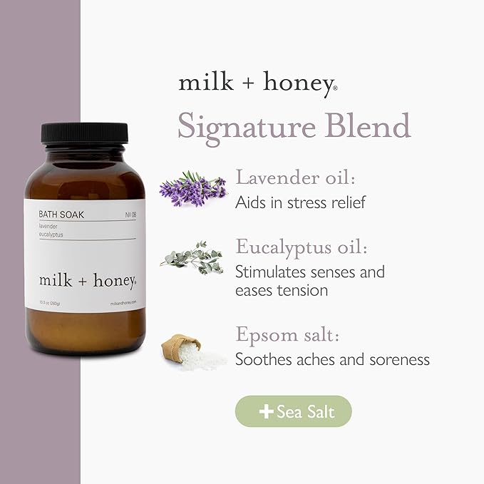 Milk + Honey Calming Bath Soak No. 8 – Moisturizing Epsom Salt - Image 4