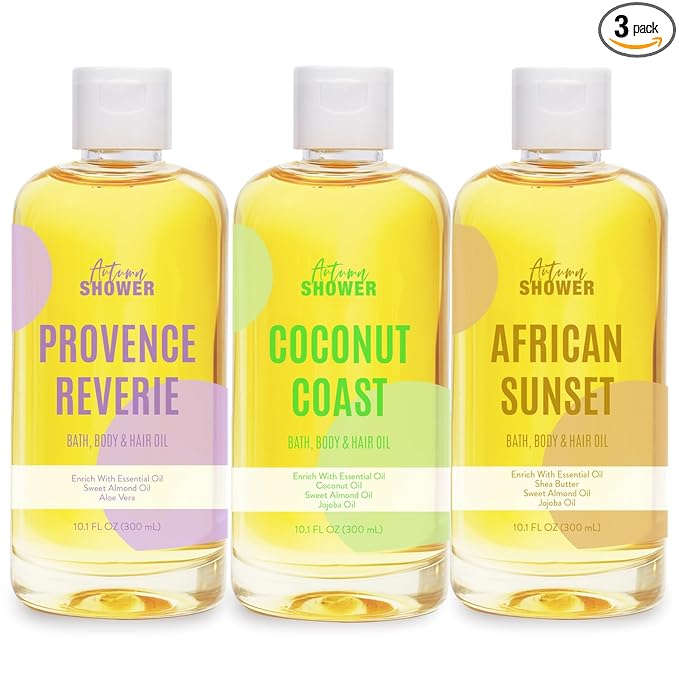 Bath Oil Body Oil Oil with Sweet Almond, Jojoba Oil, Sweet Almond & Lavender & by AutumnShower
