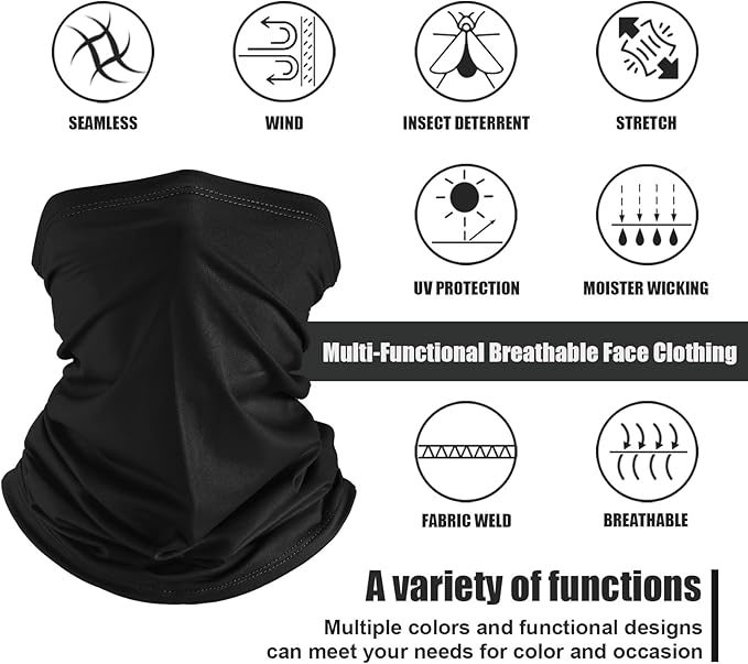 Geyoga 6 Pieces Summer UV Protection Cooling Neck Gaiter Face Clothing Neck - Image 2