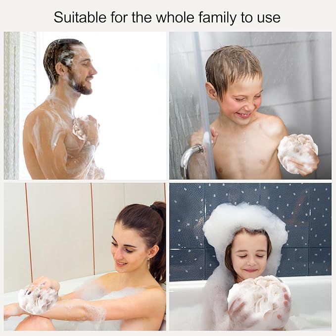 Fishent Loofah Bath Sponge Shower Loofahs, 4 Pack 50g Soft Loofa Exfoliating - Image 8