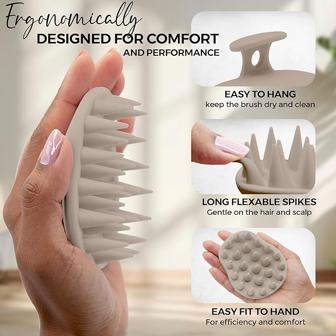 Fiora Naturals Scalp Massager Shampoo Brush - Image 3