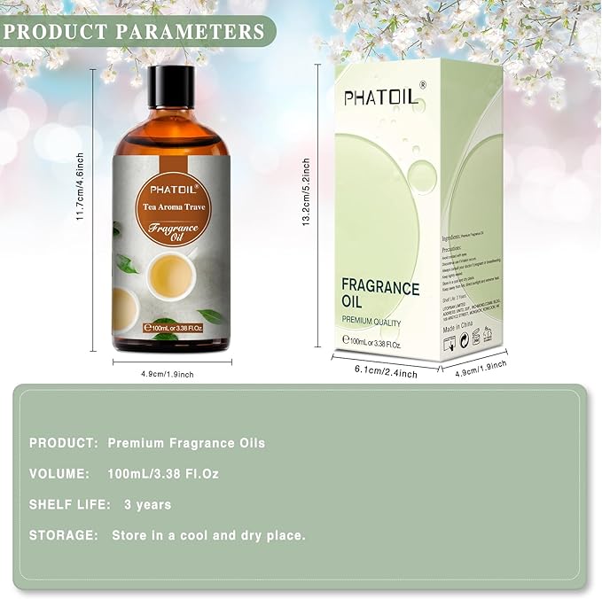 PHATOIL 100ML Tea Aroma Travel Fragrance Oils, Huge 3.38fl.oz Bottle Tea Aroma - Image 3