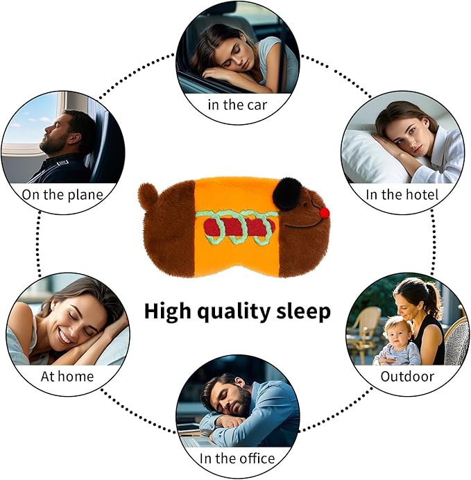 PERFECTSIGHT Sleep Eye Masks, Cute Sleep Eye Cover Lightweight Adjustable - Image 6
