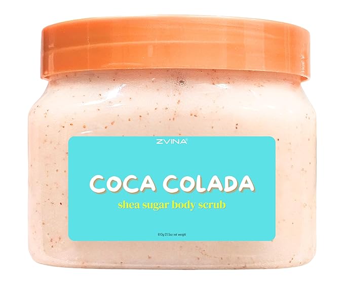 Shea Sugar Body Scub, Coca Colada Scent Exfoliating Body Scrub, Natural Coconut by Unknown
