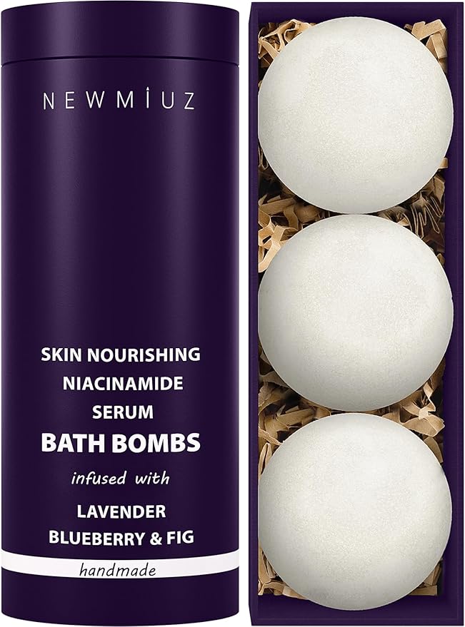 Lavender Bath Bombs Skin Nourishing Moisturize Niacinamide Serum Lavender by NewMiuz