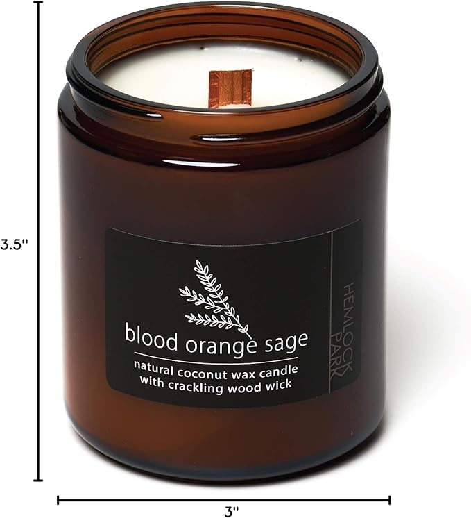 Hemlock Park Blood Orange Sage Apothecary Hand-Poured Scented Candle | - Image 6