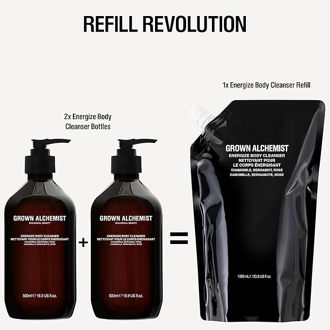 Grown Alchemist Energize Body Cleanser Refill Pouch. Chamomile, Bergamot & Rose - Image 5