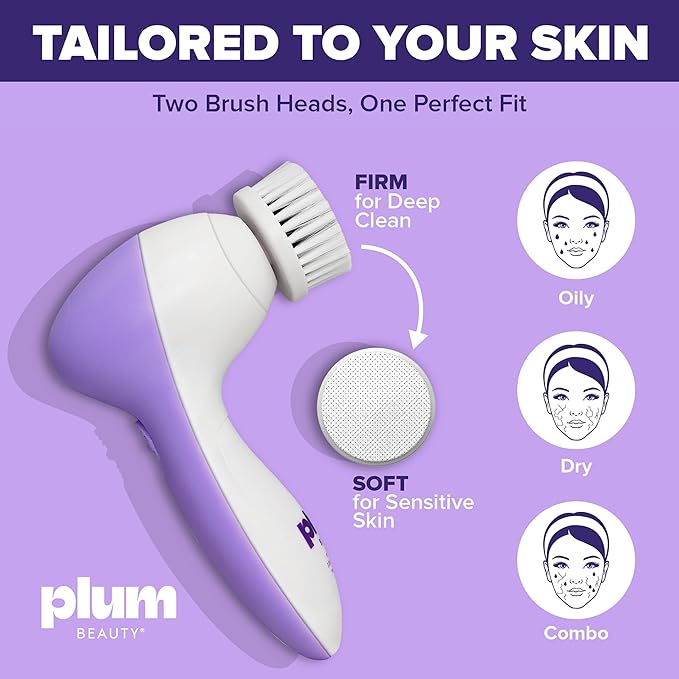Face Scrubber Electric Facial Cleansing Brush Rechargeable, Rotating Scrubber - Image 5