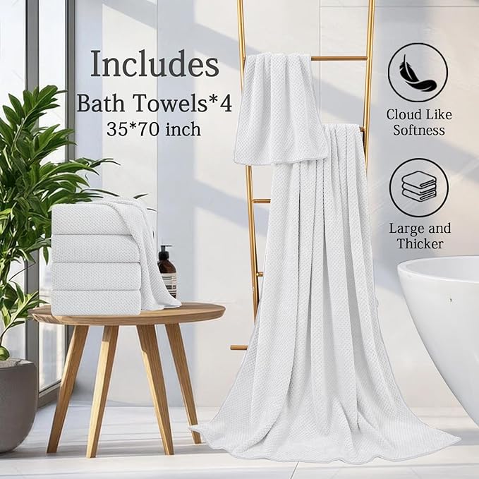 Extra Large Bath Towels Set 35x70 Inches - Image 6