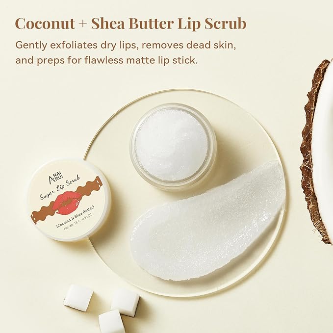 ANAI RUI Coconut Lip Scrub & Lip Mask Set - Image 5