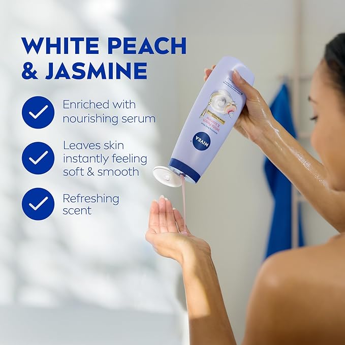 NIVEA Refreshing White Peach and Jasmine Body Wash - Image 2