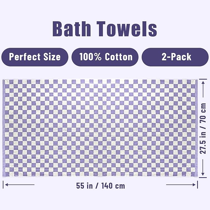 Jacquotha Shower Towels for Bathroom 27.5x55 Inches - Image 5