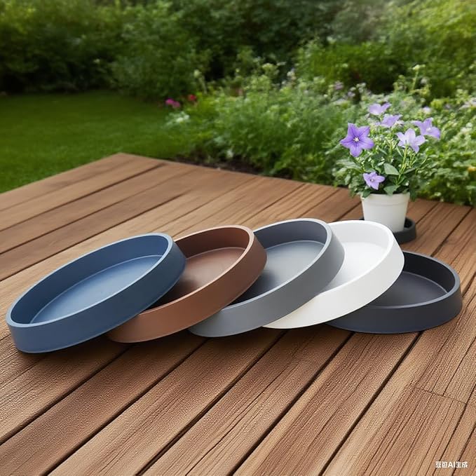 Plant Saucer Tray for Ceramic Plastic Pots, 8 inch Plant Saucers for Indoors - Image 7