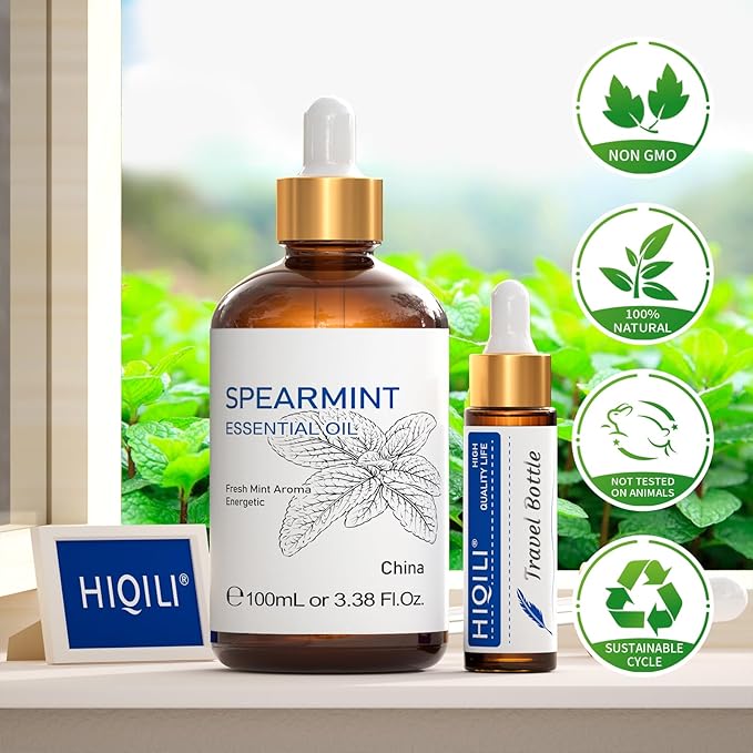HIQILI 100ML Spearmint Oil for Skin Care, Can be Added to Lotions, Creams -100% - Image 8