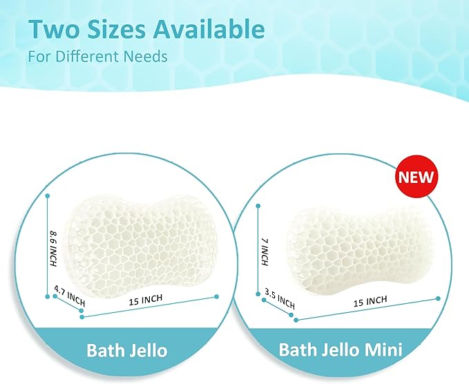 Sunlit Bath Jello Mini Gel Bath Pillows, Lumbar Pillow - Image 4