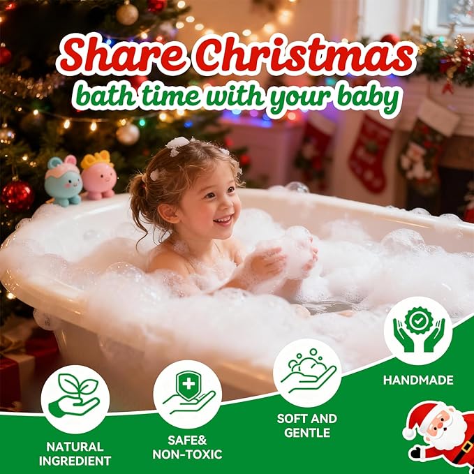 Christmas Bath Bombs with Surprise Toys Inside: 6 Pack Handmade Gifts Bath Bomb - Image 4