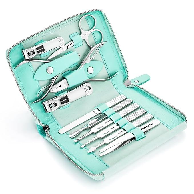 FAMILIFE Manicure Kit for Women, Professional Manicure Set Nail Clippers Set 11 - Image 9