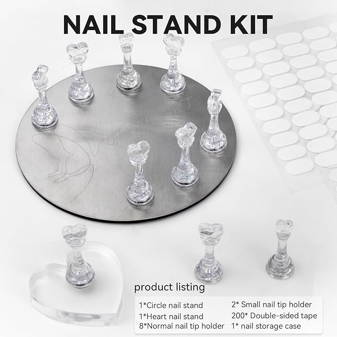 Nail Stands for Press On Nails Painting Display Practice, Powerful Magnetic - Image 2