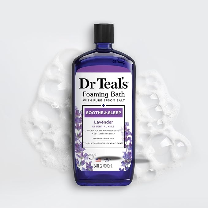 Dr Teal's Foaming Bath with Pure Epsom Salt, Soothe & Sleep with Lavender - Image 8