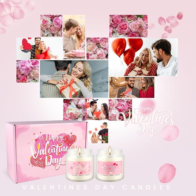 Valentine's Day Pink Scented Candles-12Pcs 3.5oz Each-Natural Plant Essential - Image 4
