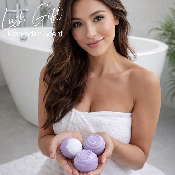 EvolutionUSA 3 Lavender Dreams Bath Bombs - Image 3