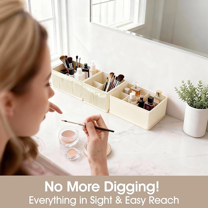 VERONLY Cosmetic Storage Bins Makeup Organizer, Adjustable Multifunction - Image 6