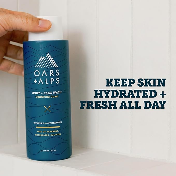 Oars + Alps Body Wash for Men, Mens Body Wash & Face Cleanser - Image 3