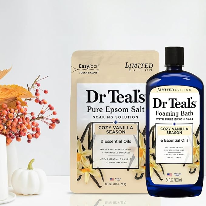 Dr Teal's Cozy Vanilla Season Comfort Pure Epsom Salt Soak and Cozy Vanilla - Image 7