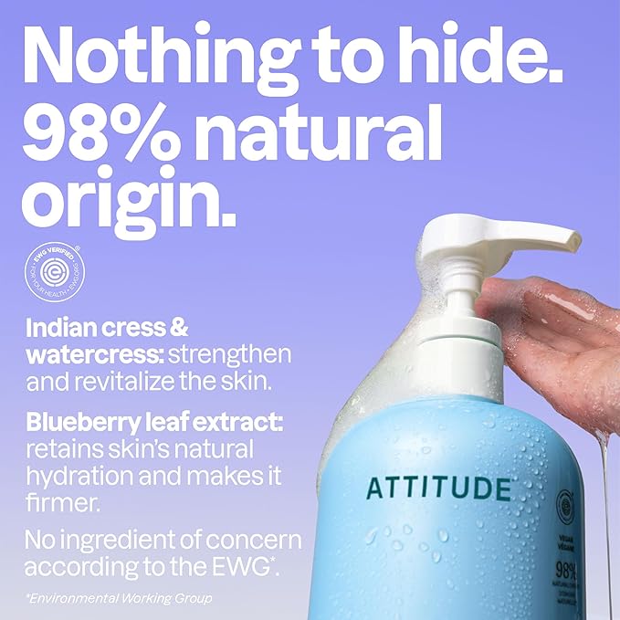 ATTITUDE Body Wash, EWG Verified Shower Gel, Dermatologically Tested, Plant and - Image 3