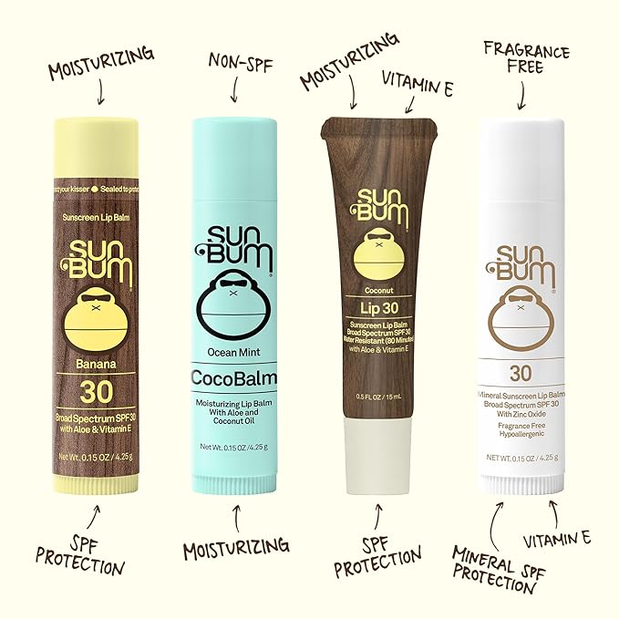 NEW Sun Bum SPF 30 Sunscreen Tropical Lip Balm 3 Pack - Image 5