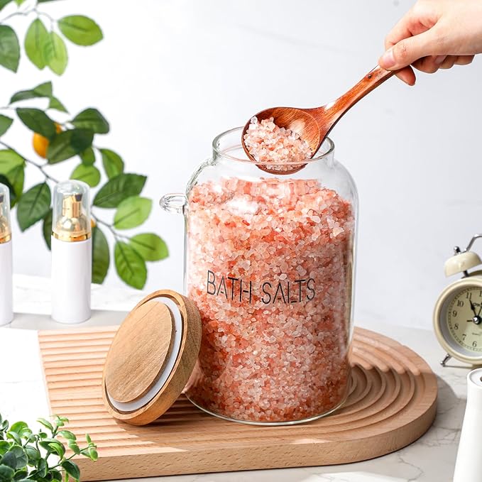 SiliFine 1 Piece 94 oz Bath Salts Glass Jar - Image 4