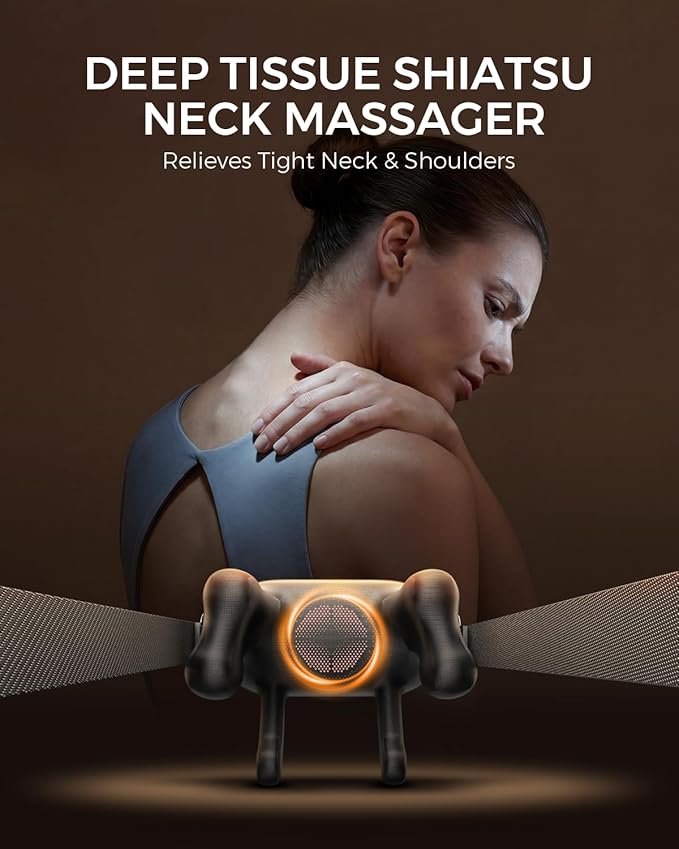 Neck Massager for Pain Relief Deep Tissue, Handheld Neck and Shoulder Massager - Image 2