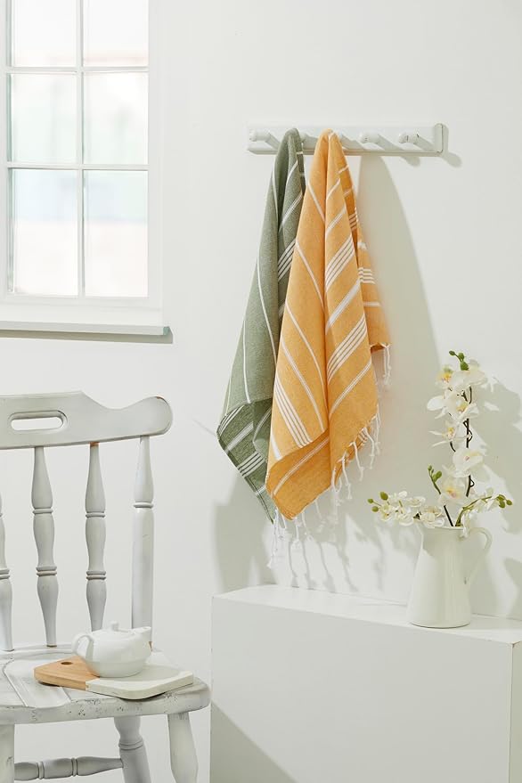 Hand Towels - Set of 2, Decorative Peshtemal Cotton Hand Towels - Image 7