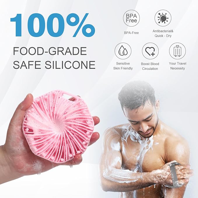 Silicone Body Scrubber, Exfoliating Body Scrubbers - Image 2