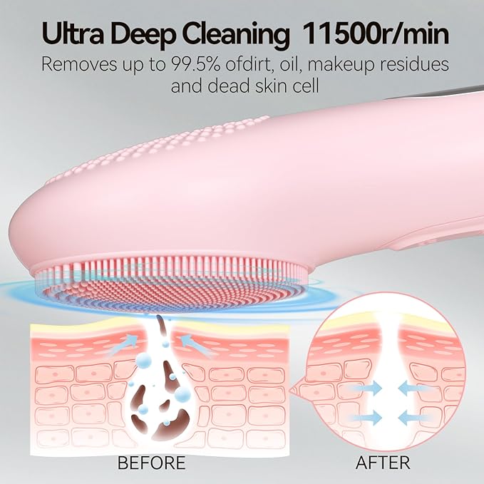 Rechargeable Silicone Facial Cleansing Brush - Image 2