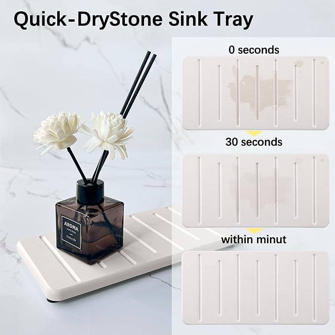 2PCS Water Absorbing Stone Tray - Image 2