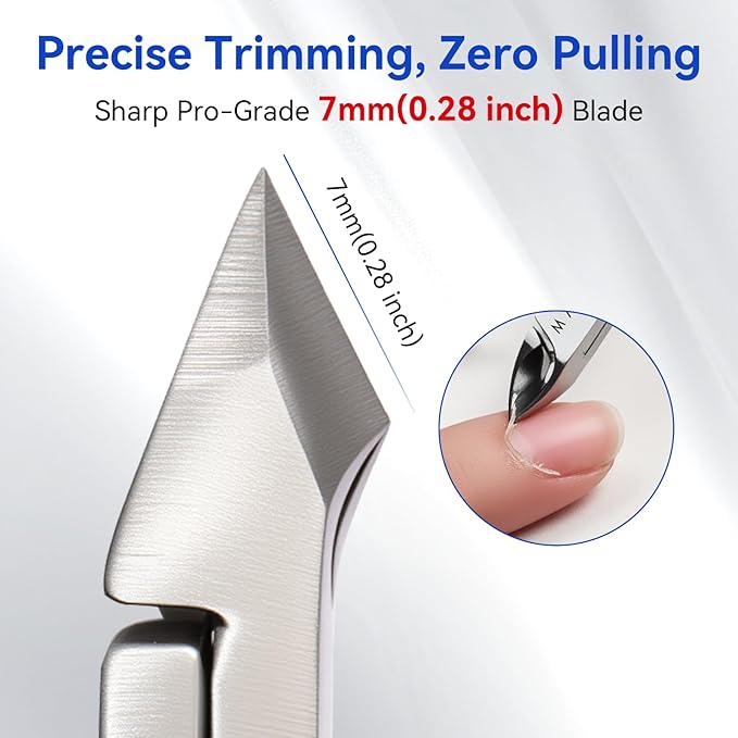 Makartt Cuticle Nipper - 7mm Full Jaw Stainless Steel Professional Cuticle - Image 3