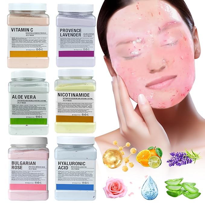Jelly Mask for Facials Professional, Hydrating & Moisturizing Peel-Off Natural - Image 8