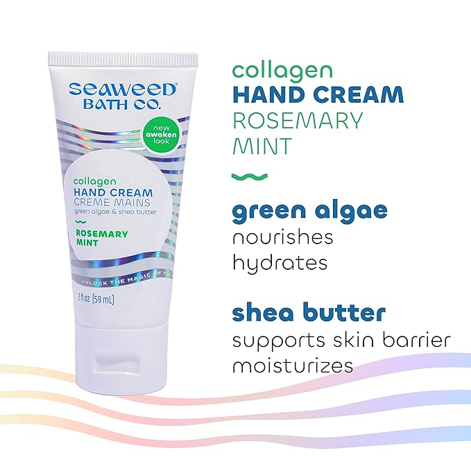 Seaweed Bath Co. Collagen Hand Cream, Rosemary Mint Scent, 2 Ounce, Sustainably - Image 5
