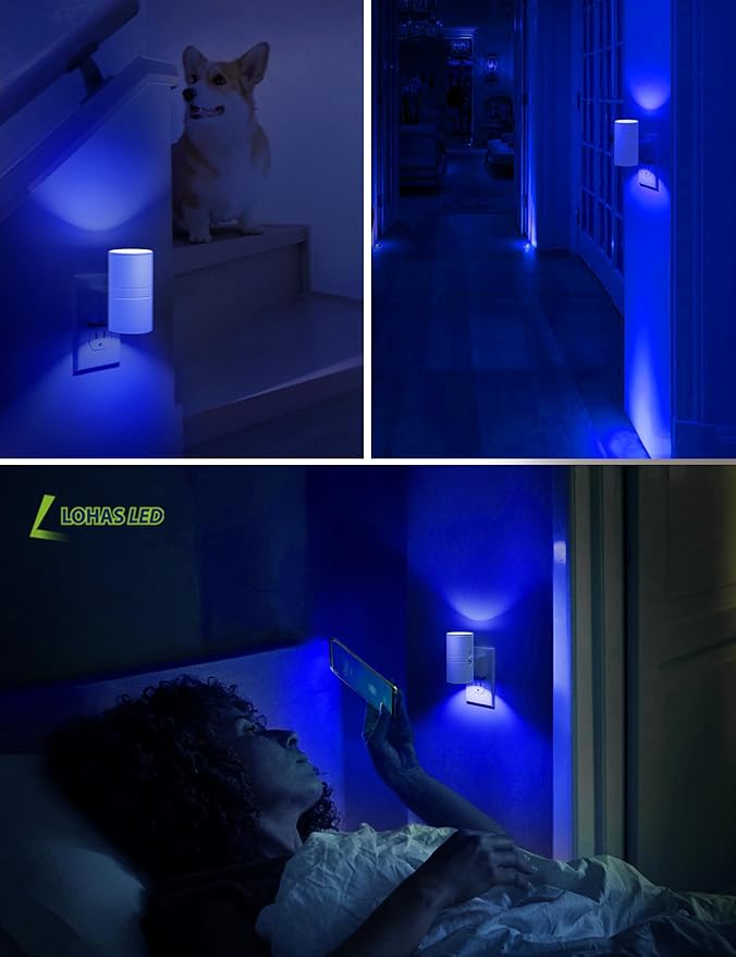 L LOHAS LED Night Light, Light Sensor, Dimmable Night Light, Calm Blue - Image 4
