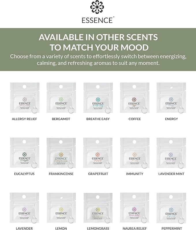 Essence Wearable Aromatherapy Nasal Diffuser – Lemongrass Essential Oil Nose - Image 7