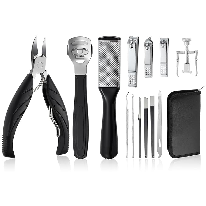 VOCOSTE Toenail Care Kit 13-Piece Ingrown Toenail Tools, Professional Grooming by VOCOSTE