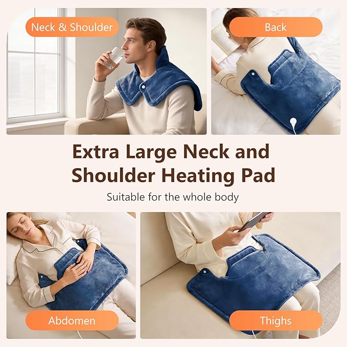Neck Heating Pad, Heating Pads for Neck and Shoulders and Back - Image 5